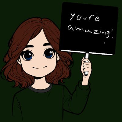 realistic girl holding up a sign