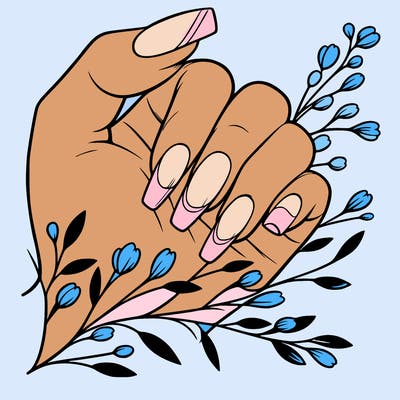 nails with french tip