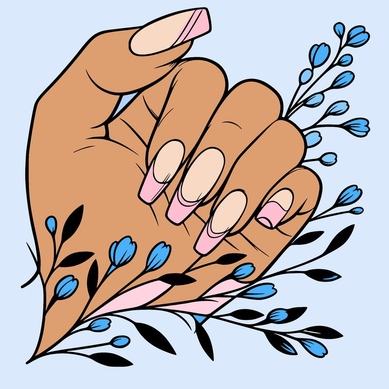 nails with french tip