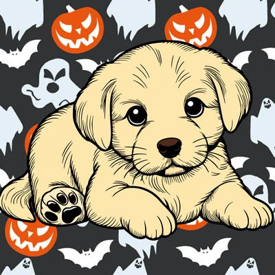 a cute realistic puppy