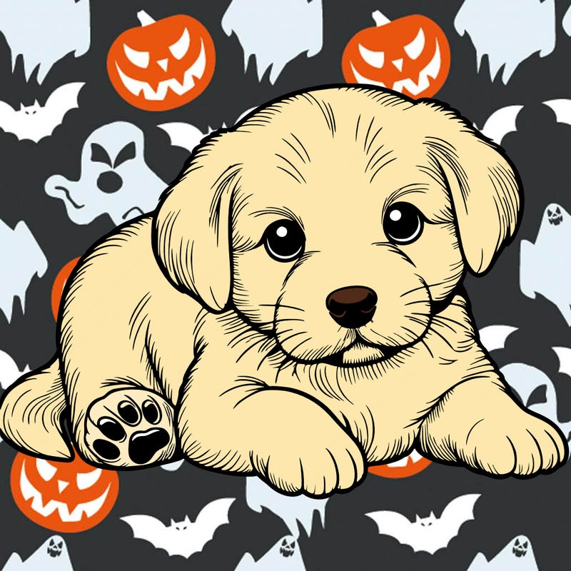 a cute realistic puppy