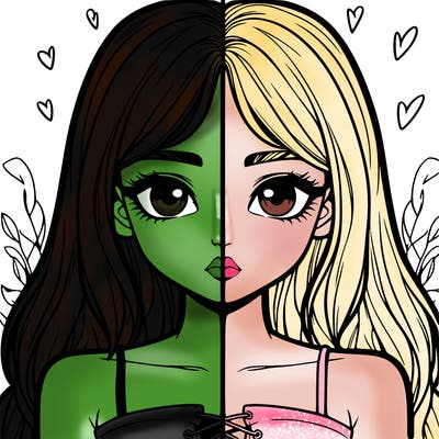 realistic girl split