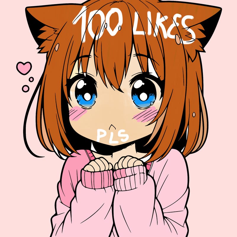 shy anime catgirl