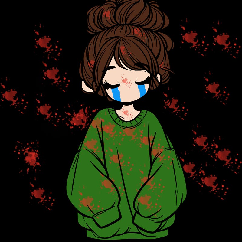 girl with baggy sweatshirt and messy bun