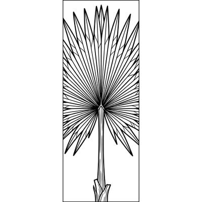 Dive into nature with this unique fan palm leaf bookmark coloring page. Its elegant, fanned fronds provide a relaxing and creative coloring experience, perfect for marking your favorite books.