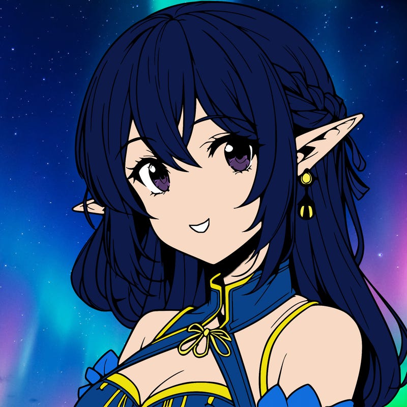 realistic anime girl with elf ears