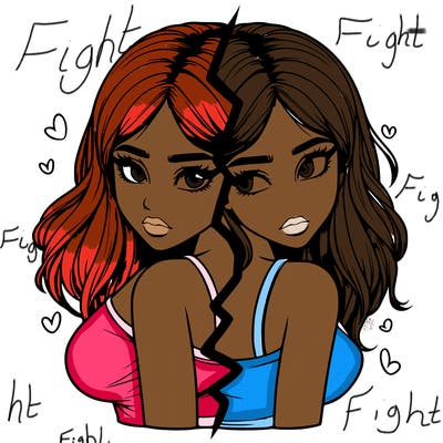 realistic girl split