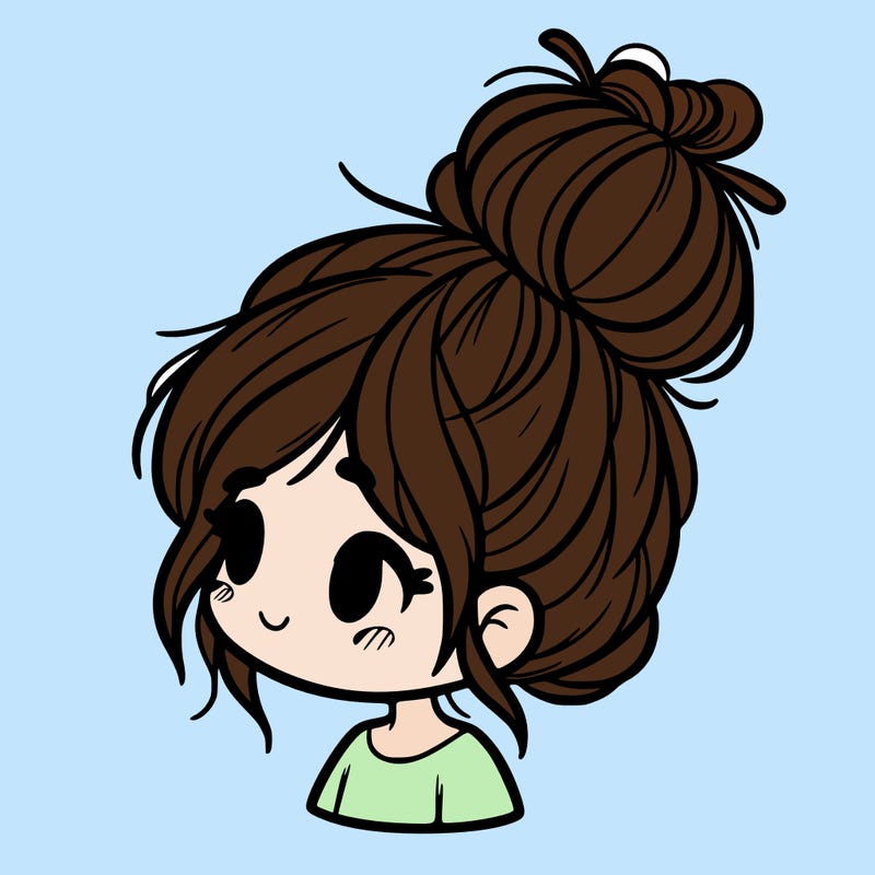 girl with messy bun