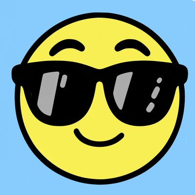 emoji with sunglasses