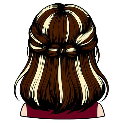 realistic girl  hairstyle