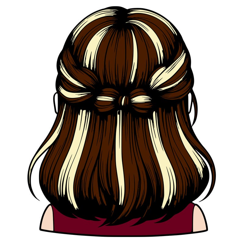 realistic girl  hairstyle