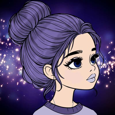 realistic girl with bun