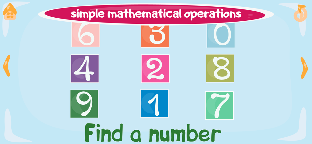 Learning numbers - Kids games - Una cuadrícula de colores con los números del 0 al 9 en un juego educativo para niños