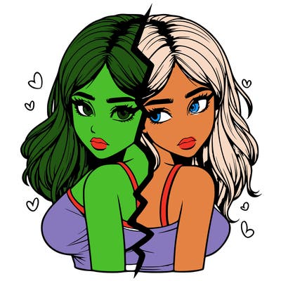 realistic girl split