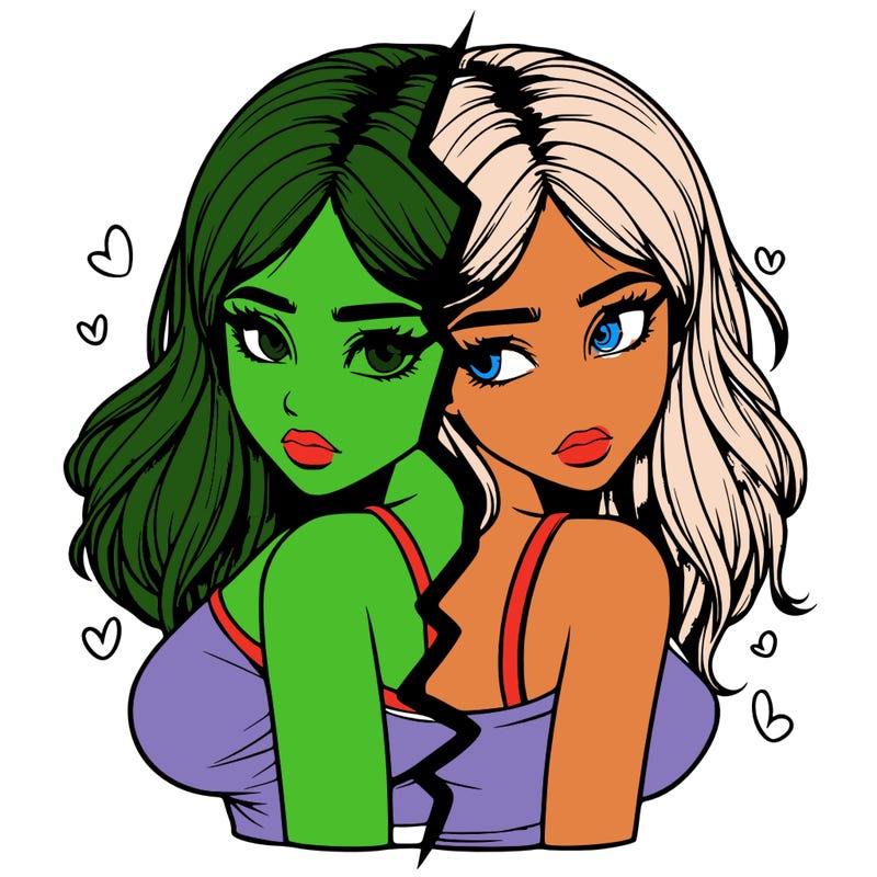 realistic girl split