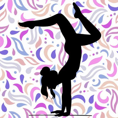 a woman doing a handstand