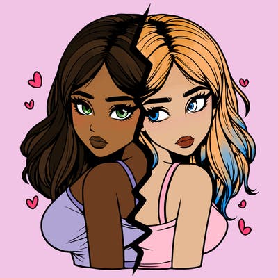 realistic girl split