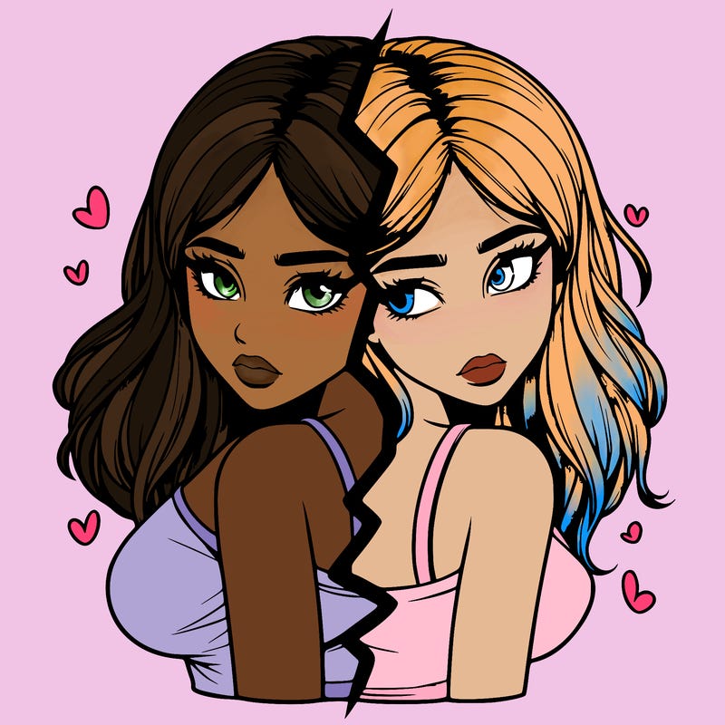 realistic girl split