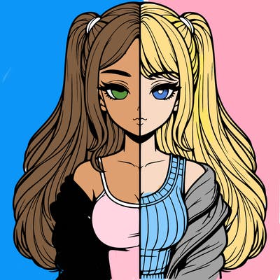 realistic girl split