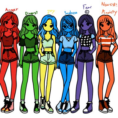 a group of girls wearing crop tops and shorts