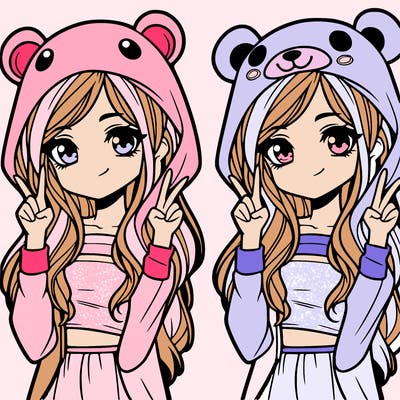 teen girl in animal costume