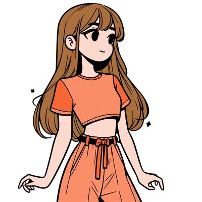 girl in a cute crop top