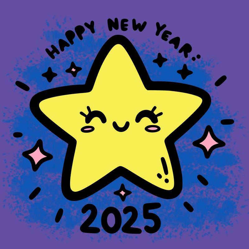 happy new year 2025 star wish