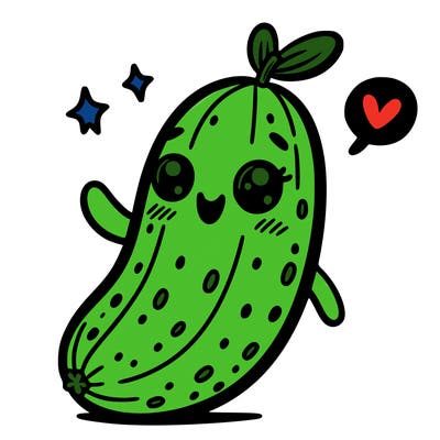 cute, cucumber