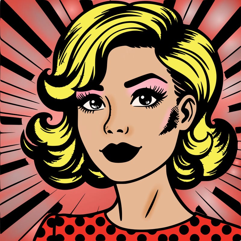 retro pop art girl