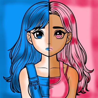 realistic girl split