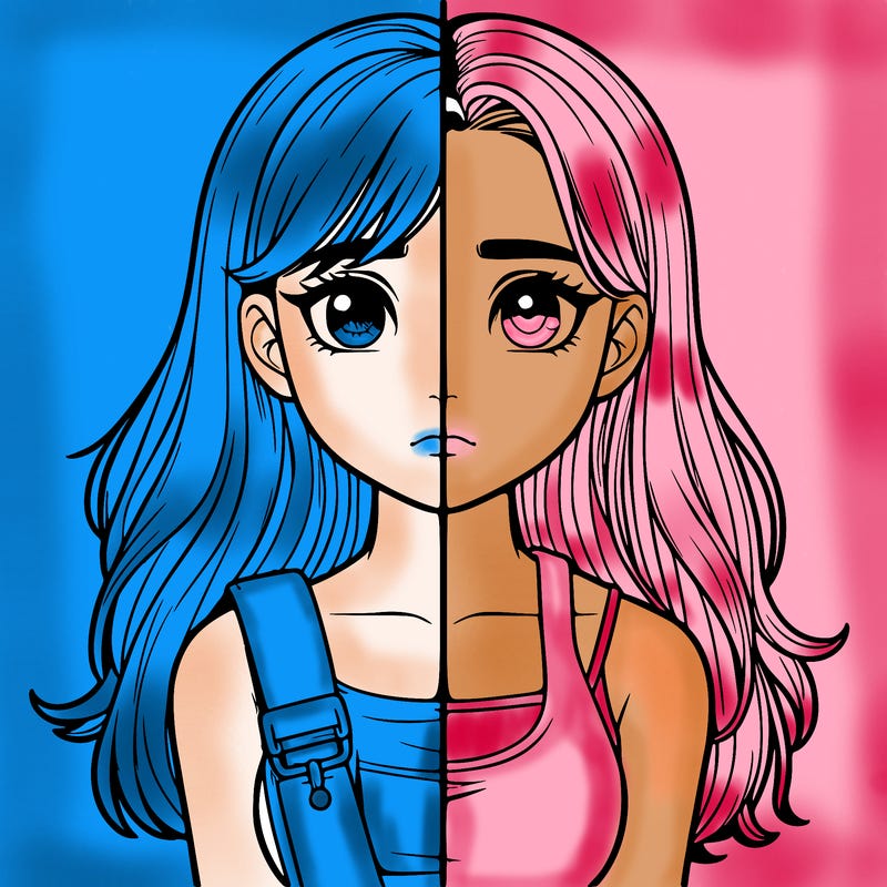 realistic girl split