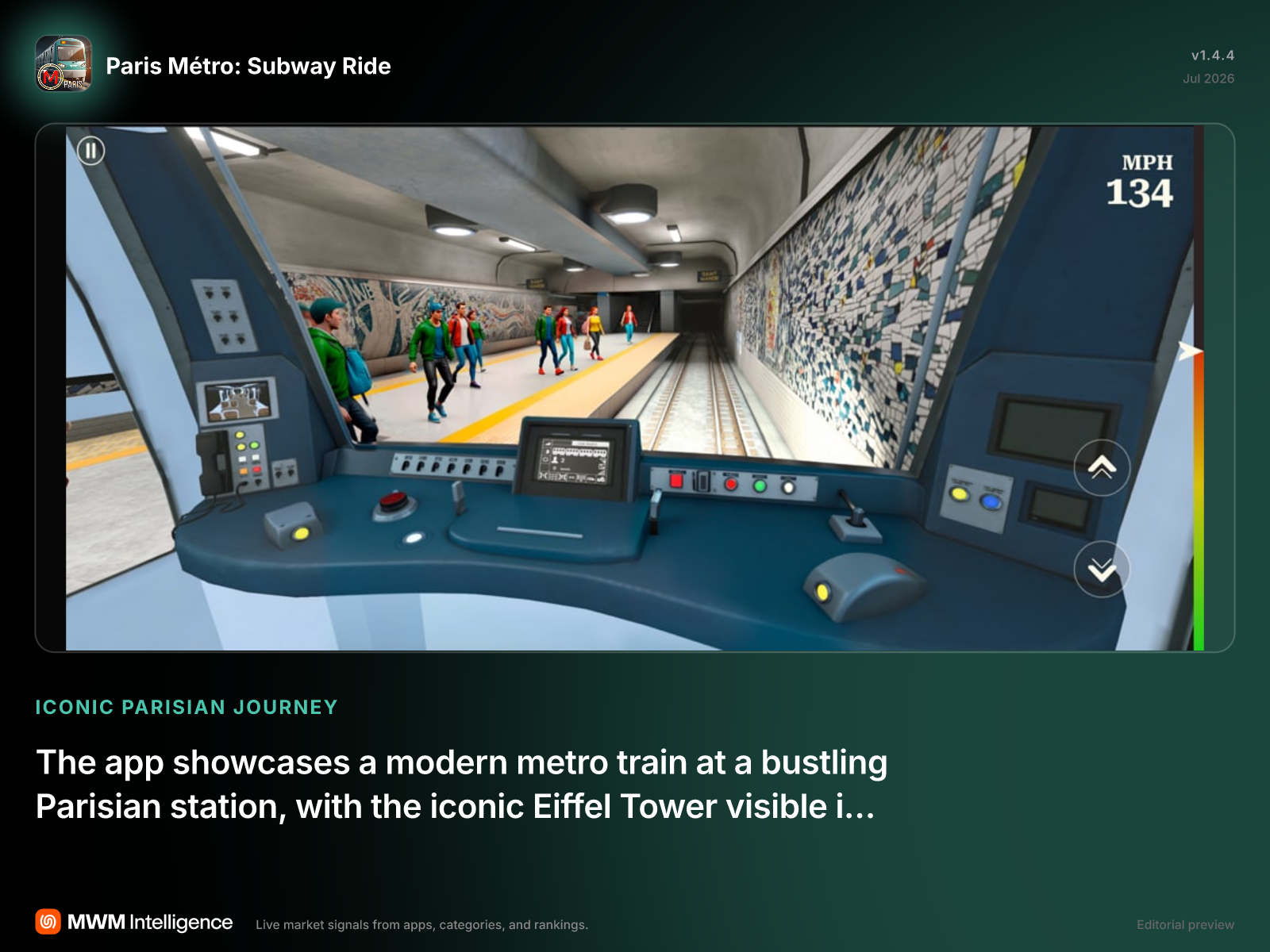 Paris Métro: Subway Ride - Entertainment App | MWM