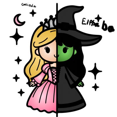 split princess and witch