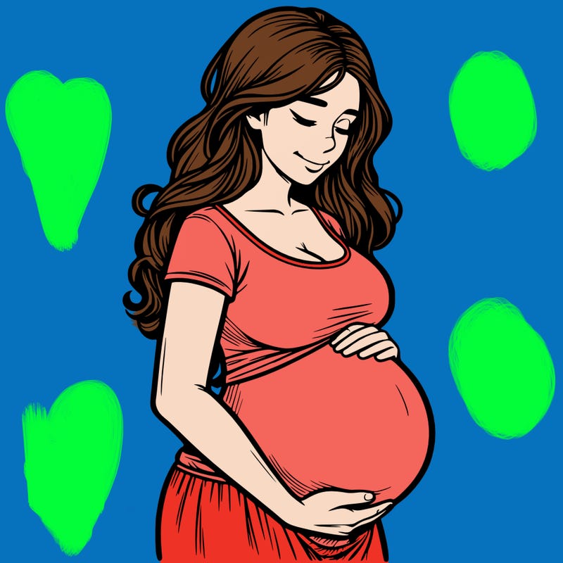 woman heavily pregnant realistic