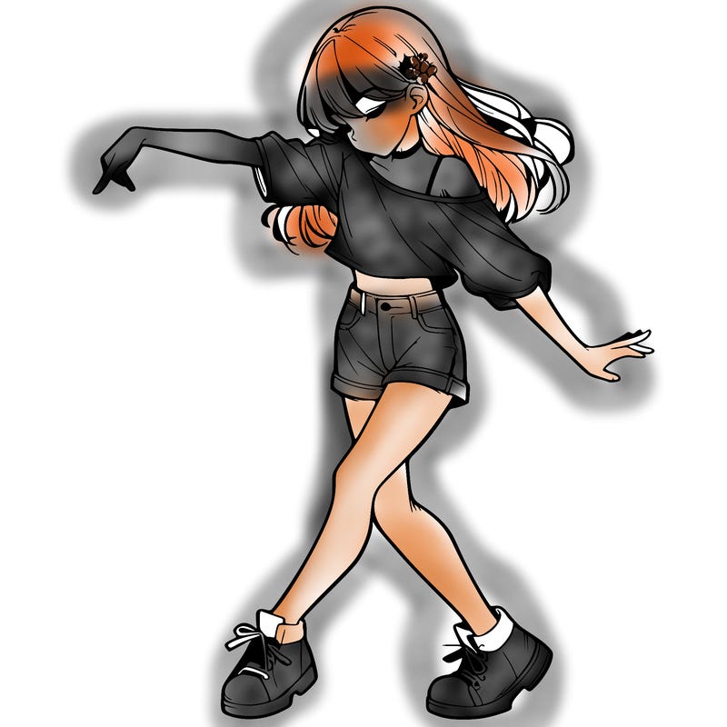 realistic girl danceing