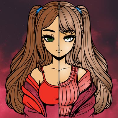 realistic girl split