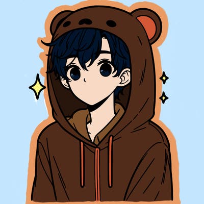 a 17 year old boy in a cute animal hoodie