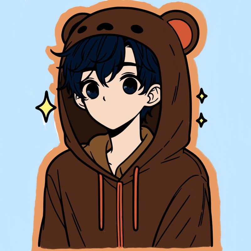 a 17 year old boy in a cute animal hoodie