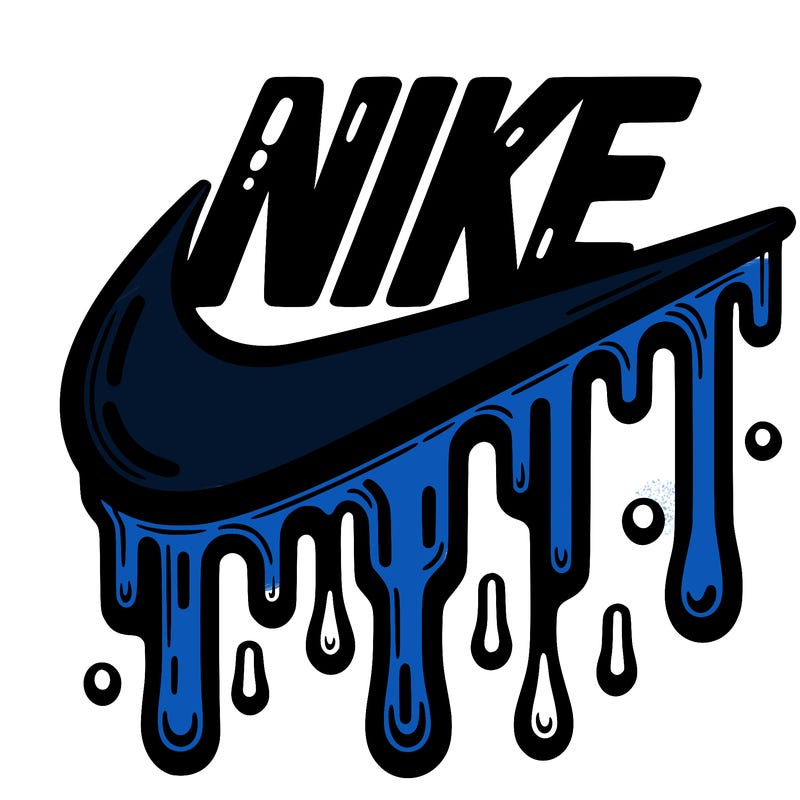 dripping nike logo