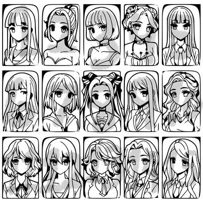 girls that look diffrent anime