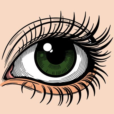 blank realistic eye