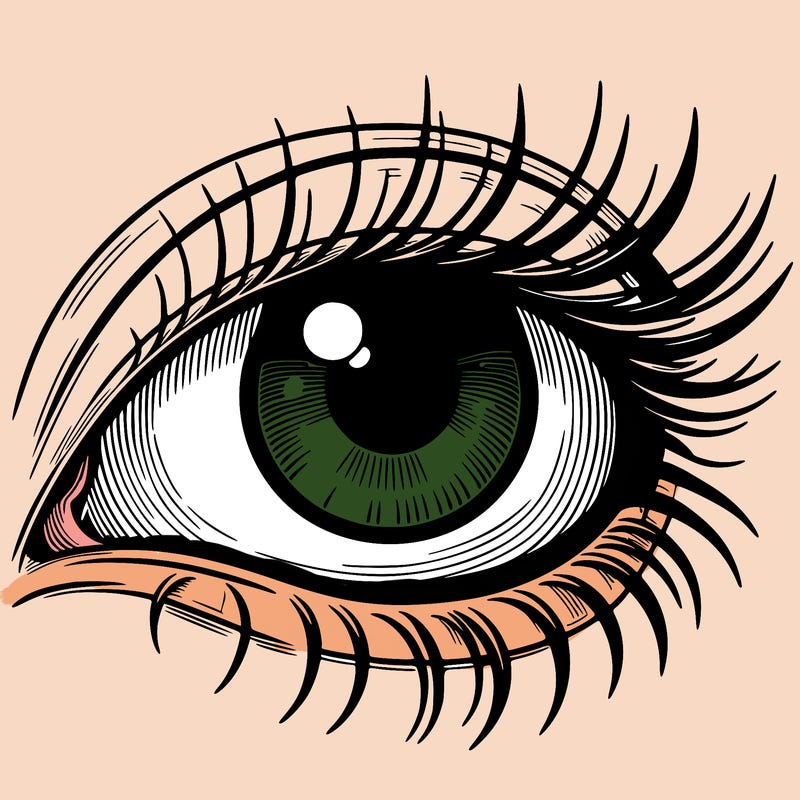 blank realistic eye
