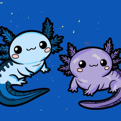 cute axolotls