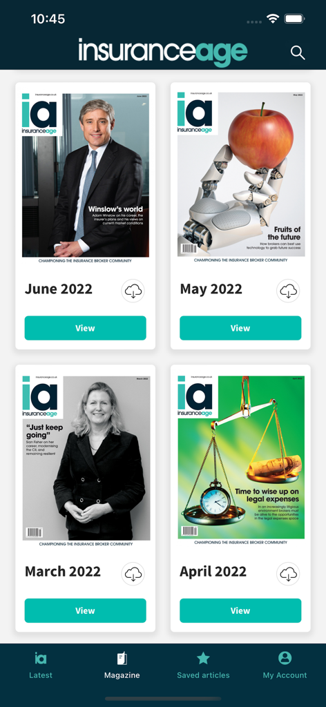 Insurance Age - Archive view of Insurance Age magazine monthly issues