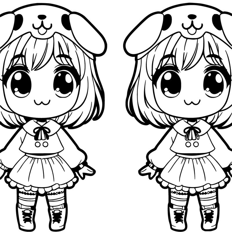 cute girl in dog outfit