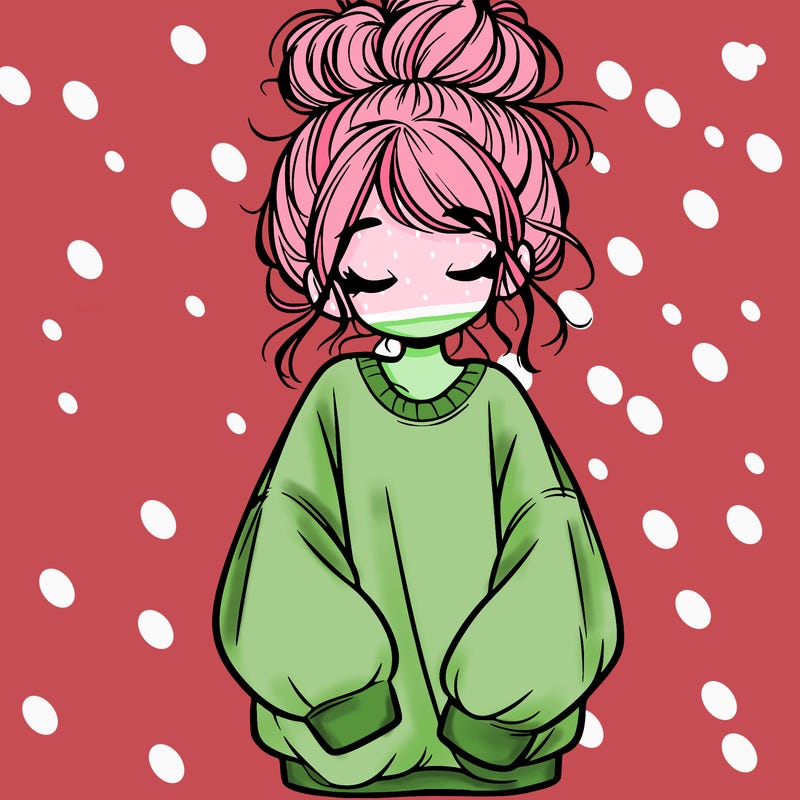 girl with baggy sweatshirt and messy bun