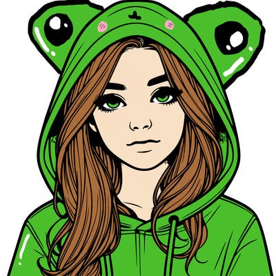 realistic girl with a hoodie