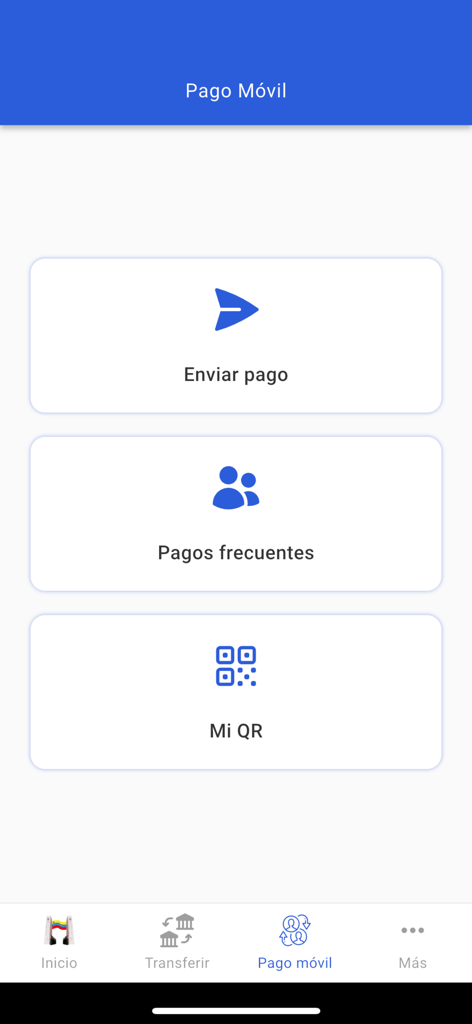 BANFANB APP - Banfanb app interface for mobile payments showing payment options and QR code