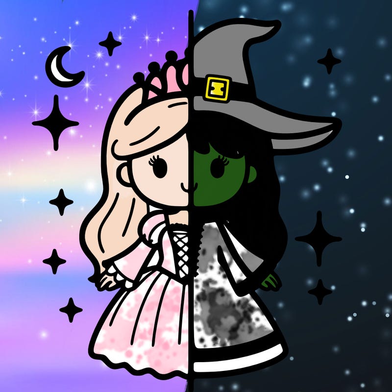 split princess and witch