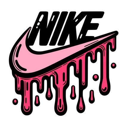 dripping nike logo